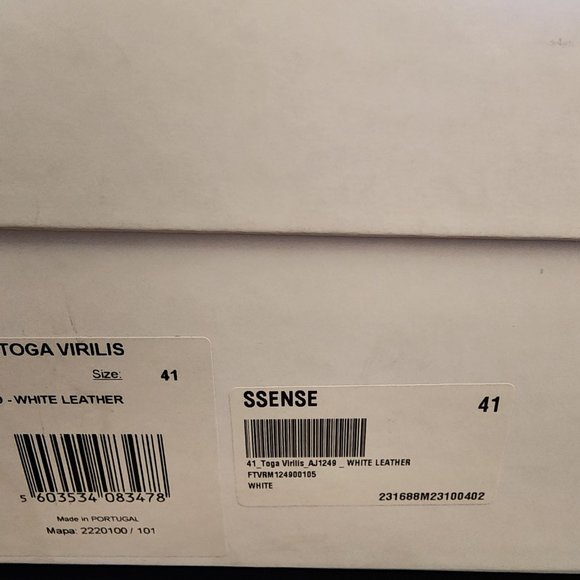 Toga Virilis White Buckle Flats Mens EU 41/ Womens EU 40 - Picture 5 of 5